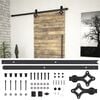 vidaXL Doos met onderdelen voor schuifdeur SKIEN 183 cm staal zwart