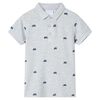 Kinderpoloshirt&nbsp; 140 gem&ecirc;leerd grijs