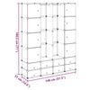 vidaXL Modulaire kast met 18 compartimenten wit 37 x 146 x 180,5 cm