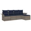 vidaXL Tuin Sofa Set 5 st Grijs poly rattan