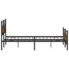vidaXL Bedframe zonder matras metaal gerookt eikenkleurig 183x213 cm