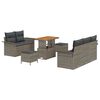 vidaXL Tuin Sofa Set 8 pcs Grijs poly rattan