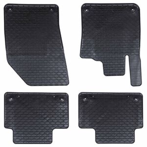 vidaXL Autobodemmat 4 pcs Zwart Rubber
