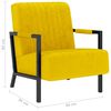 vidaXL Fauteuil fluweel mosterdgeel
