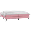 vidaXL Boxspring met matras fluweel roze 180x210 cm