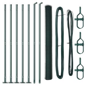 vidaXL Afrasteringspaal Groen