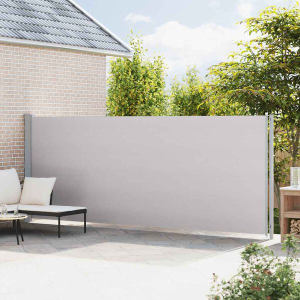 vidaXL Tuinscherm uittrekbaar 180x600 cm grijs