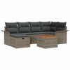 vidaXL Tuinbankenset 7 st Grijs Poly riet