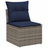 vidaXL Tuin Sofa Set met kussen met kussen 8 pcs Grijs en Blauw
