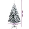 vidaXL Kunstkerstboom met 300 LED Wit 180 cm PVC en Staal en Kunststof