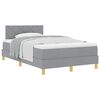 vidaXL Boxspringbed met matras Lichtgrijs 120 x 190 cm Stof