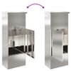 vidaXL Pakket inwerp box Zilver 44,5 x 29 x 110,5 cm Roestvrij staal