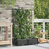 vidaXL Tuin Bloempot 2 pcs Zwart Kunststof