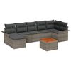 vidaXL Tuinbankenset 8 st Grijs poly rattan
