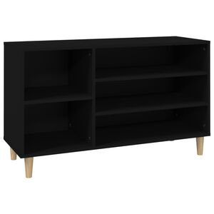 vidaXL Schoenenkast 102x36x60 cm bewerkt hout zwart