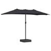 vidaXL Tuinparasol Zwart 385 x 209 x 244 cm Polyester