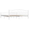 vidaXL Bedframe metaal wit 200x200 cm