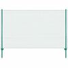 vidaXL Draadgaashek met palen 25x2 m staal groen