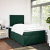 vidaXL Boxspring met matras fluweel donkergroen 120x200 cm