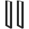 vidaXL Bartafelpoten 2 st U-vormig 50x(110-111) cm staal zwart