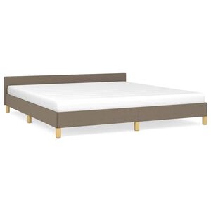 vidaXL Bedframe zonder matras stof taupe 180x200 cm