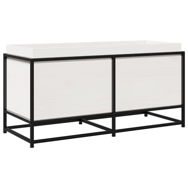 vidaXL Plantenbak 100x40x50 cm massief grenenhout wit