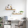 vidaXL Wandplank met opslag 2 pcs Beige 90 x 23,5 x 4 cm Bewerkt hout