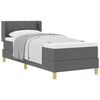 vidaXL Boxspringbed met matras Donkergrijs 200 x 80 cm Stof