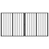 vidaXL Hondenpoort 2 st Zwart 80 x 80 cm Gegalvaniseerd staal