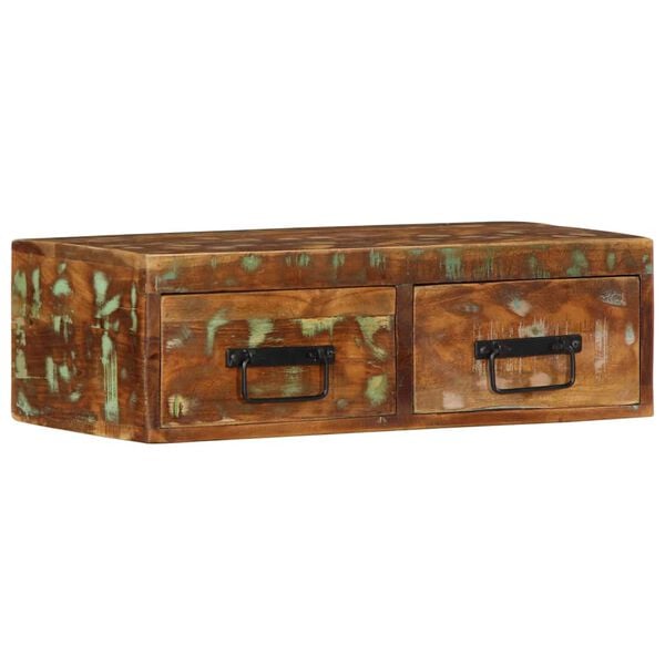 vidaXL Tv-meubel wandmontage 60x30x19 cm massief gerecycled hout