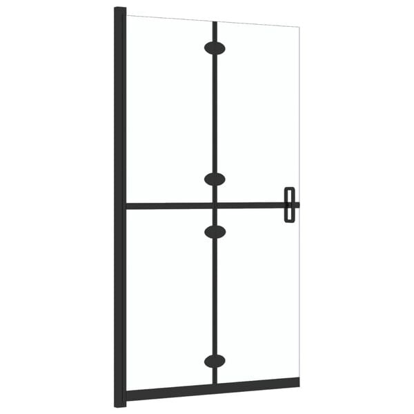 vidaXL Inloopdouchewand inklapbaar 90x190 cm ESG-glas transparant