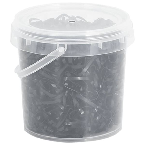 vidaXL Haarelastiekjes paard 1500 st silicone zwart