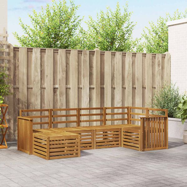 vidaXL Sofa-Sets 6 pcs Naturel Massief Acaciahout