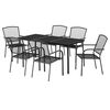 vidaXL 7-delige Tuinset staal antracietkleurig