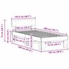 vidaXL Bedframe Wasbruin 100 x 200 cm Massief grenenhout