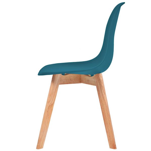 vidaXL Eetkamerstoelen 4 st kunststof turquoise