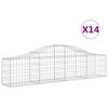 vidaXL Schanskorven 14 st gewelfd 200x30x40/60 cm gegalvaniseerd ijzer