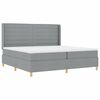 vidaXL Boxspringbed met matras Lichtgrijs 200 x 200 cm Stof