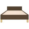 vidaXL Bedframe met hoofdeinde stof donkerbruin 80x200 cm