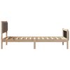 vidaXL Bedframe Bruin en taupe 100 x 200 cm Massief grenenhout
