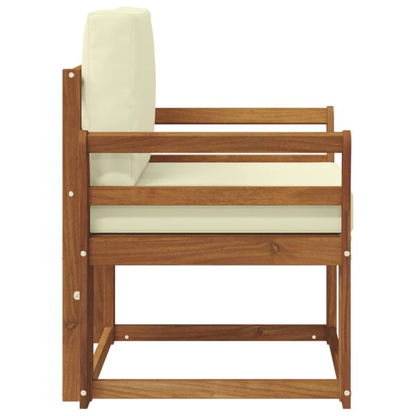 vidaXL Tuinbank Massief Acaciahout en Polyester Naturel