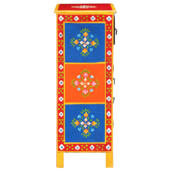 vidaXL Dressoir handgeschilderd 60x30x75 cm massief mangohout