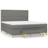 vidaXL Boxspring met matras stof donkergrijs 160x200 cm