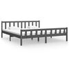 vidaXL Bedframe massief hout grijs 160x200 cm