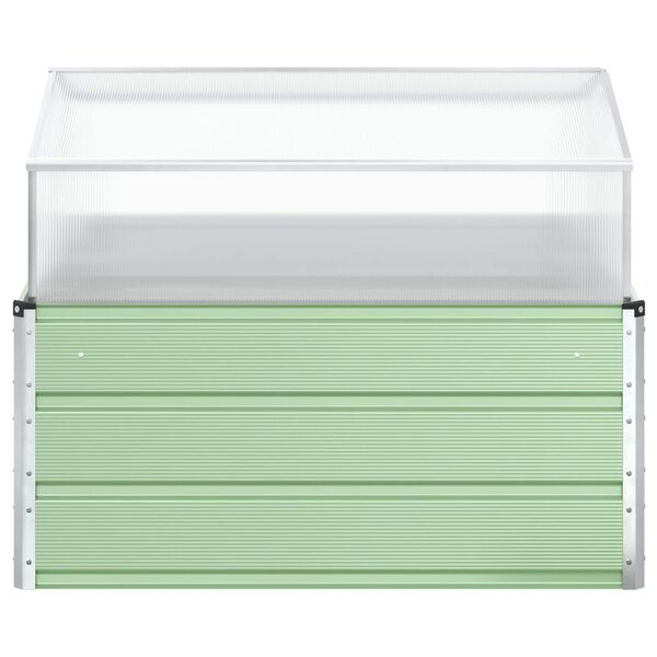 vidaXL Plantenbak Pastel Groen 100 x 100 x 77 cm Gegalvaniseerd staal