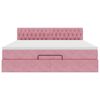 vidaXL Ottoman bed met matras 180x200 cm fluweel roze