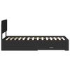 vidaXL Bedframe met hoofdeinde Zwart 100 x 200 cm Bewerkt hout
