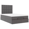 vidaXL Ottoman bed met matras 120x200cm kunstleer grijs