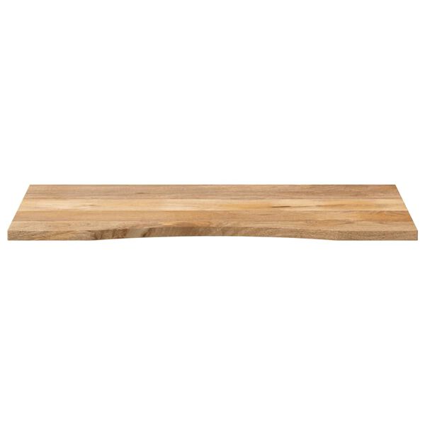 vidaXL Bureaublad met ronding 140x50x2,5 cm massief ruw mangohout