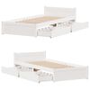 vidaXL Bedframe zonder matras massief grenenhout wit 75x190 cm